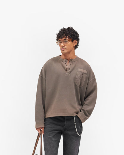 Heavyweight Henley Sweater