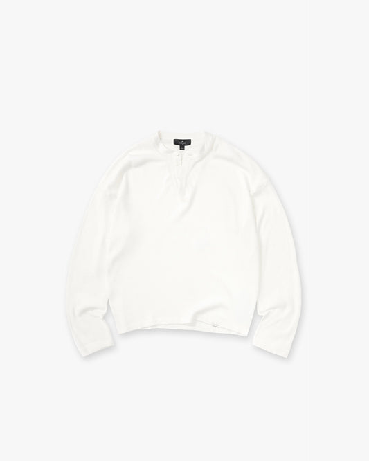 Henley Waffle Long Sleeve T-Shirt