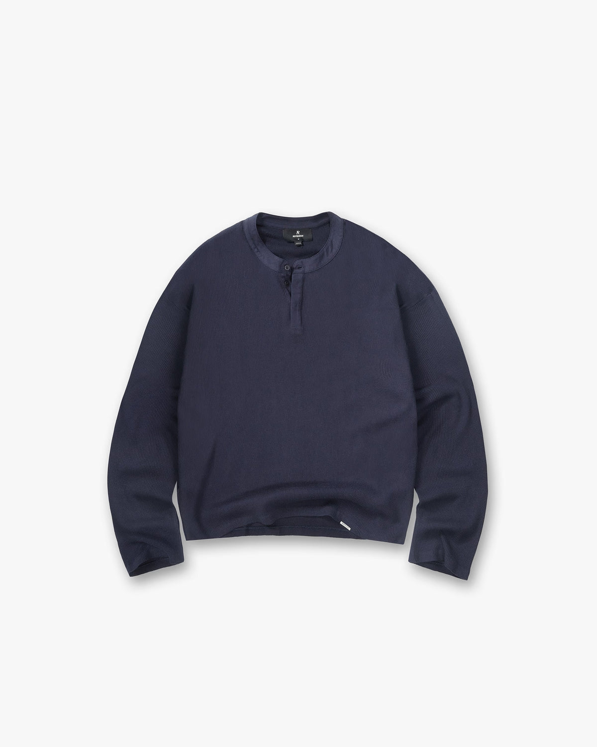 Initial Henley Waffle Long Sleeve T-Shirt