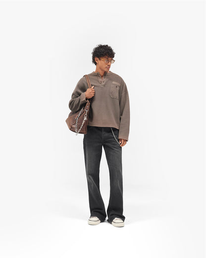 Heavyweight Henley Sweater