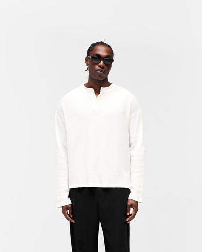 Henley Waffle Long Sleeve T-Shirt
